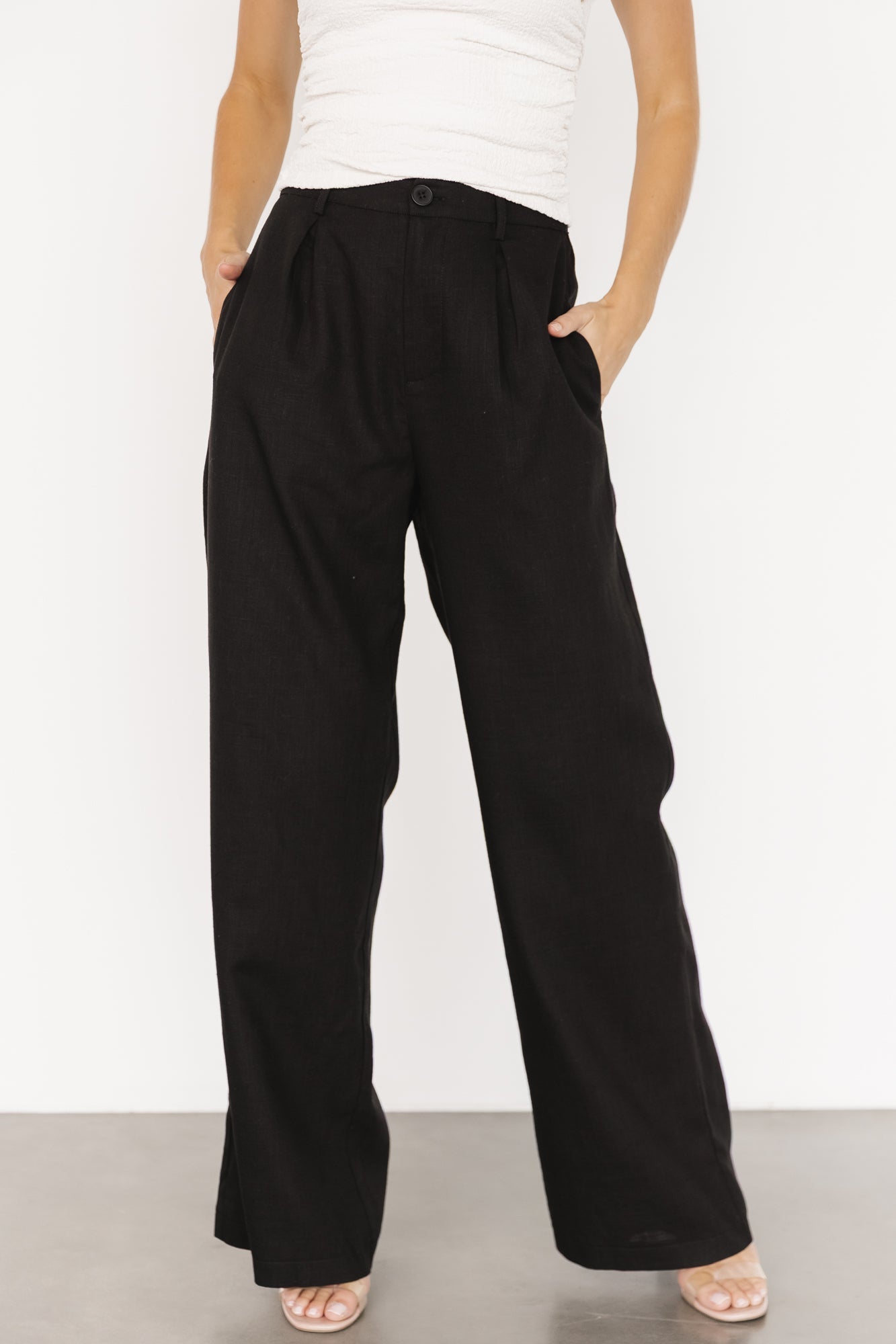 Malin Wide Leg Pants | Black