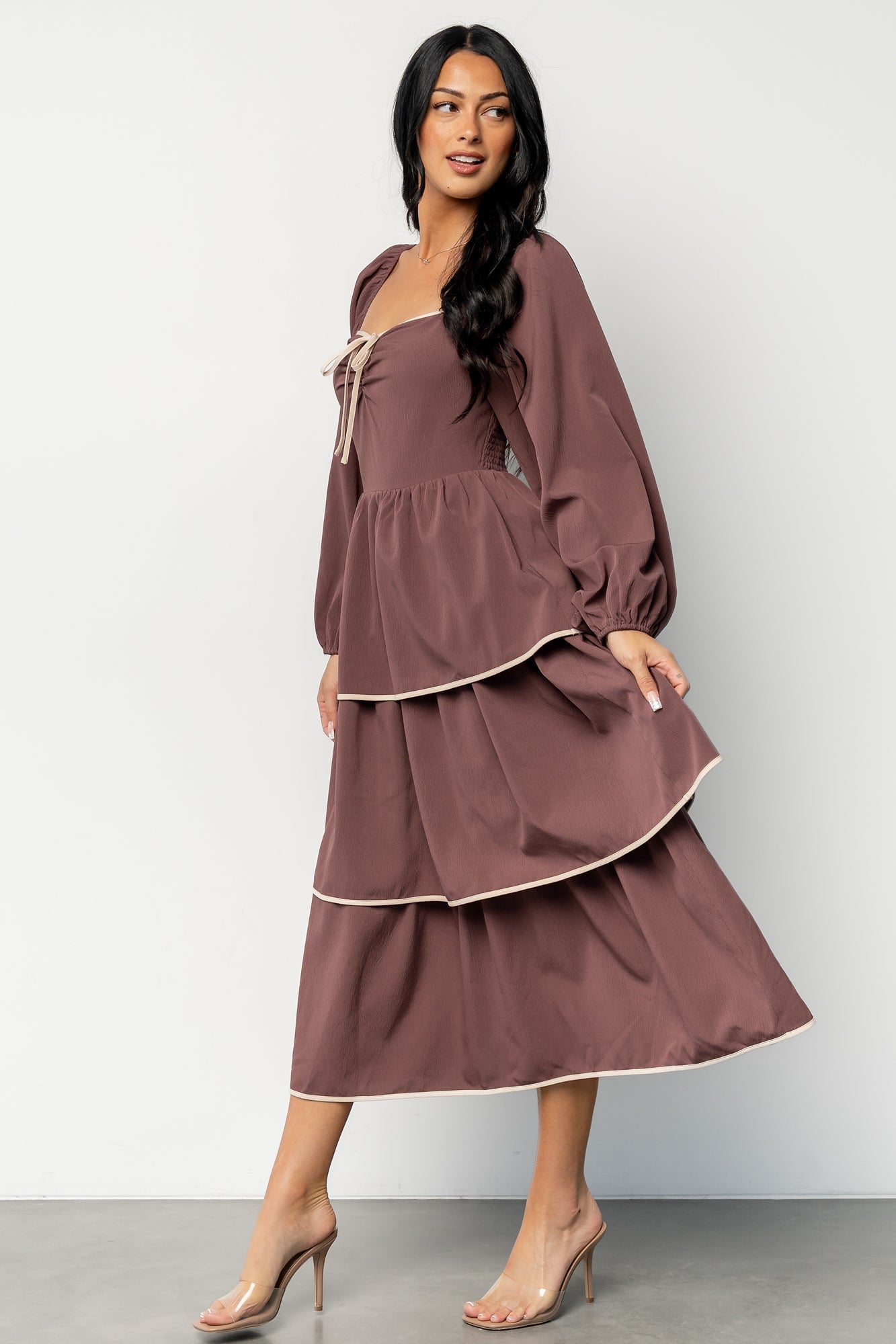 Barcelona Tiered Dress | Vintage Plum