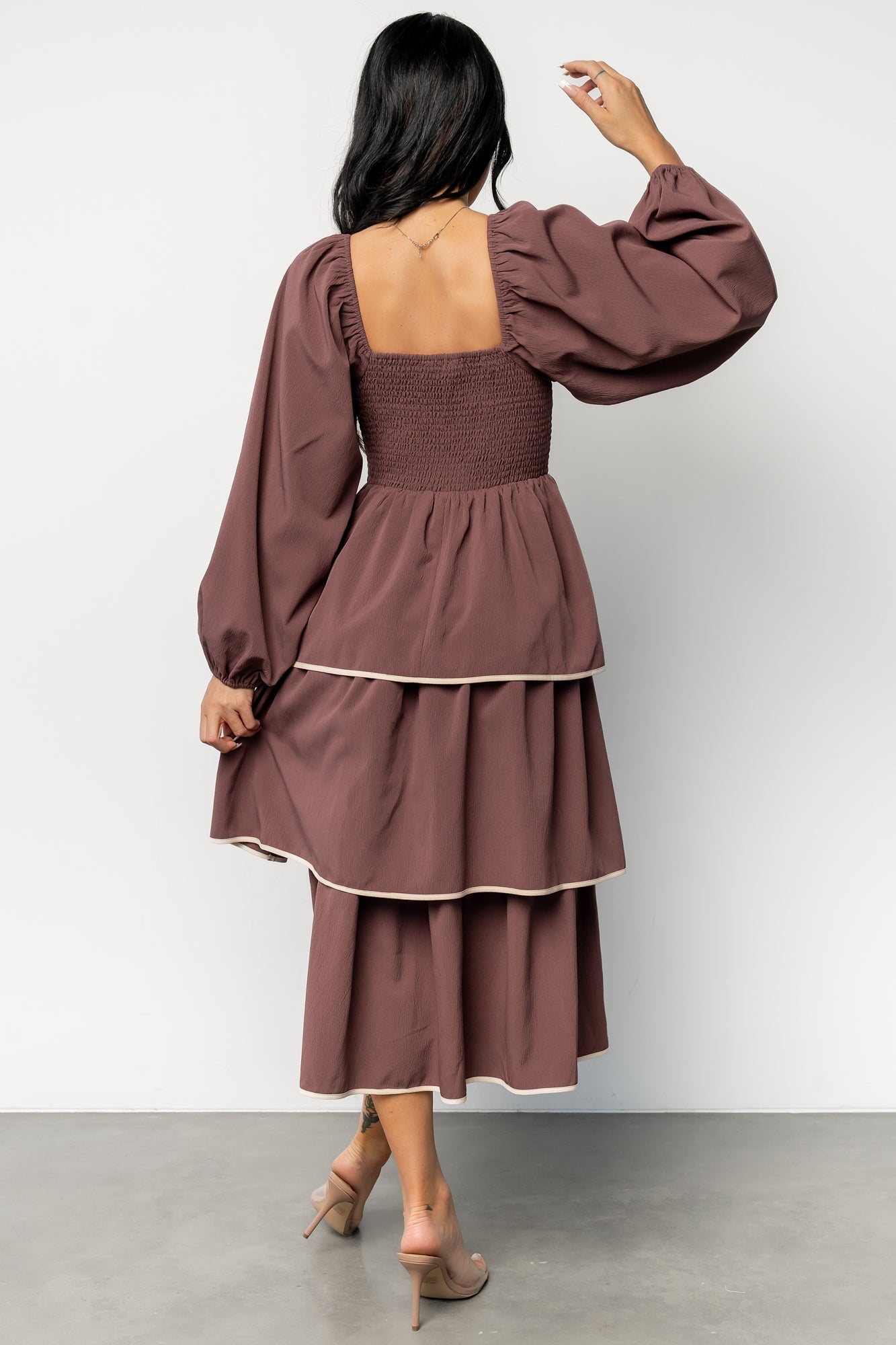 Barcelona Tiered Dress | Vintage Plum