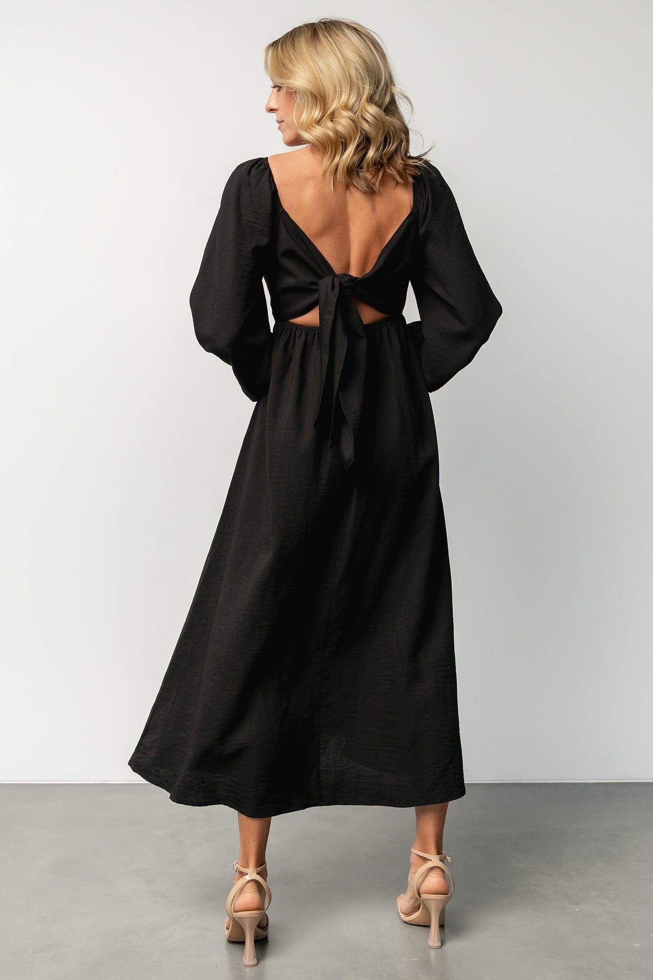 Rosalie Back Tie Dress | Black