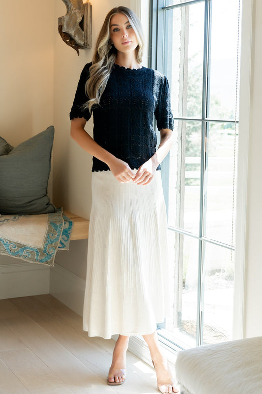 Carynn Knit Midi Skirt | Natural