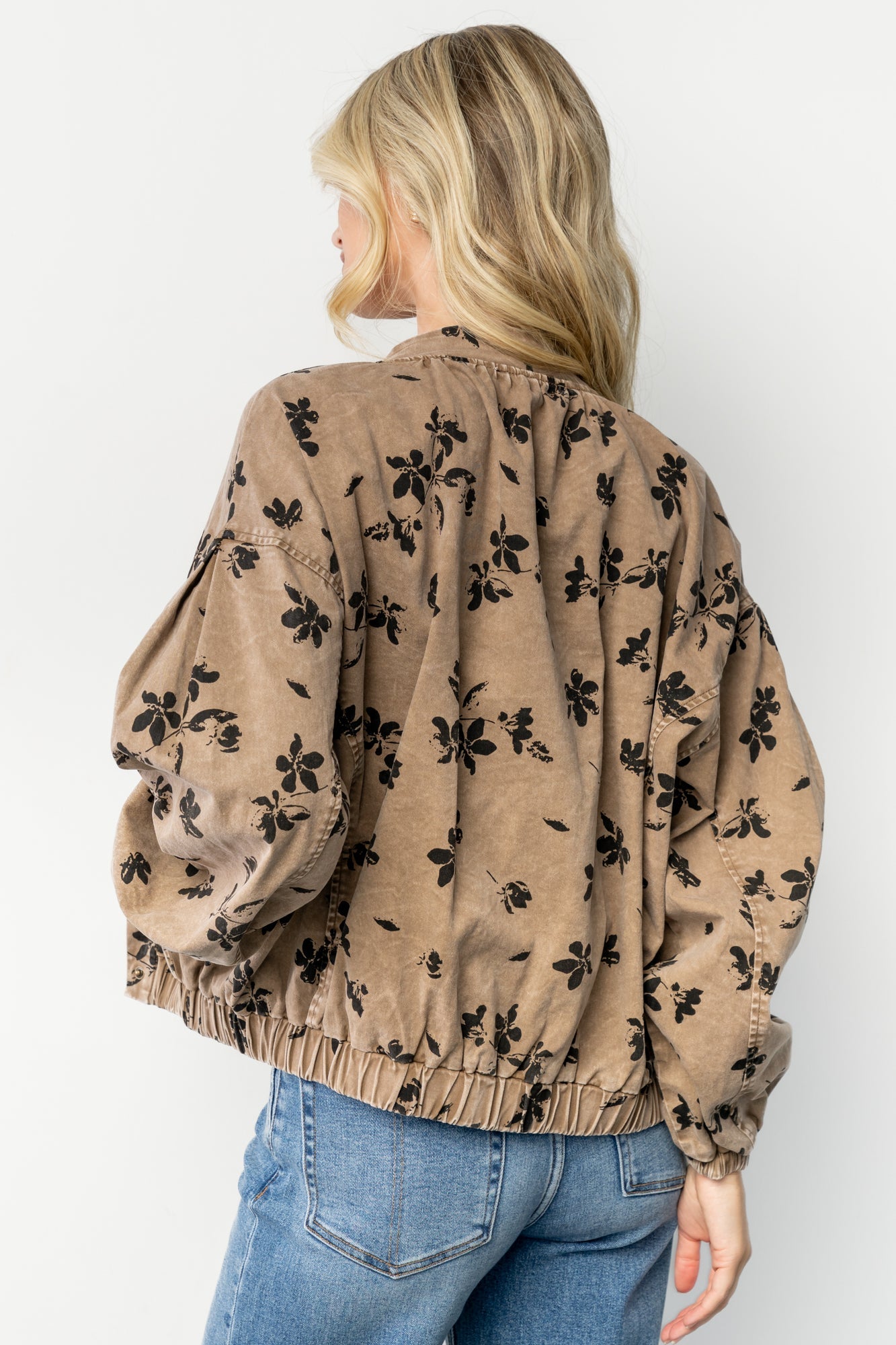 Gia Bomber Jacket | Brown Floral