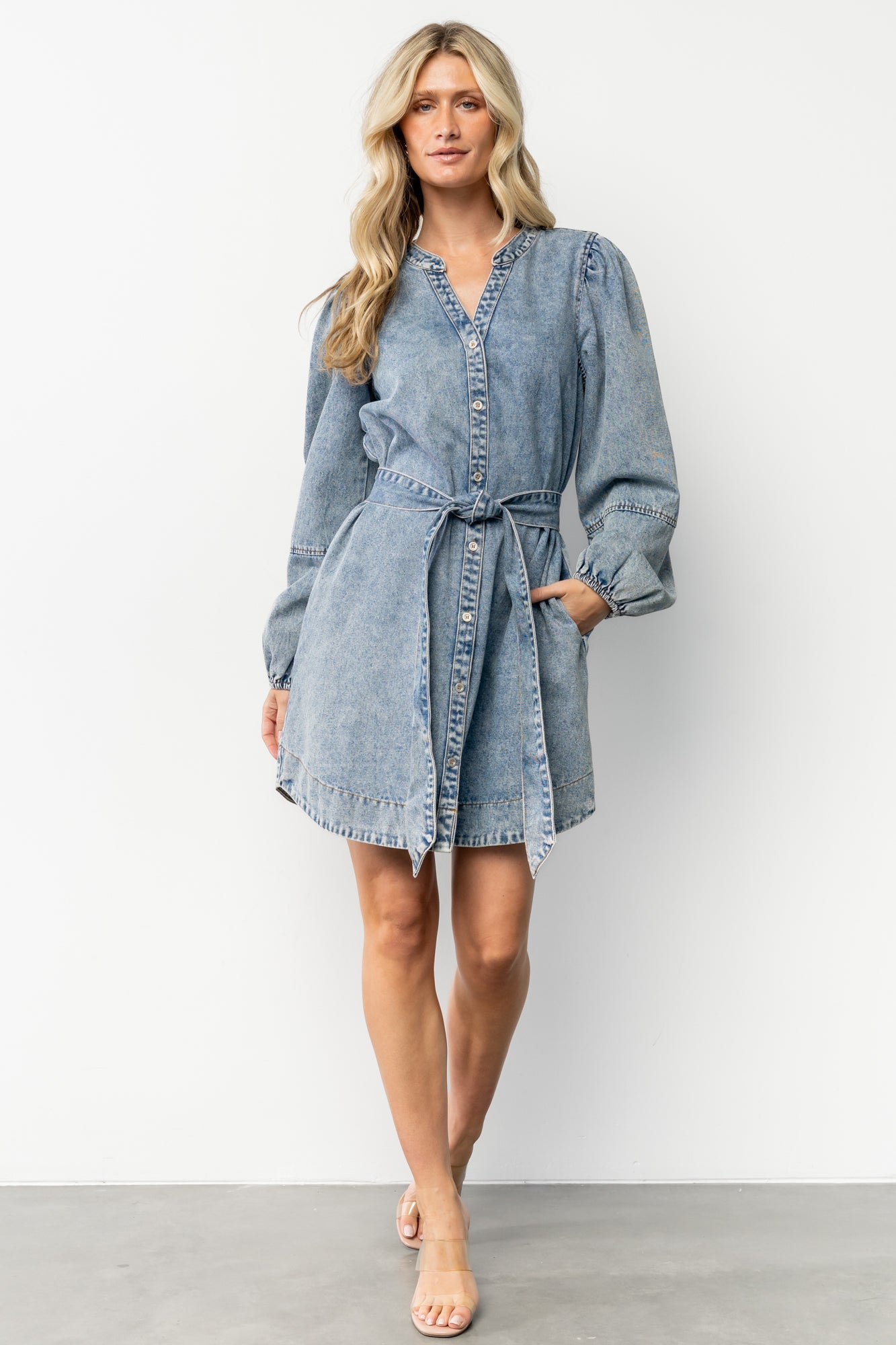 Tora Denim Dress | Light Wash