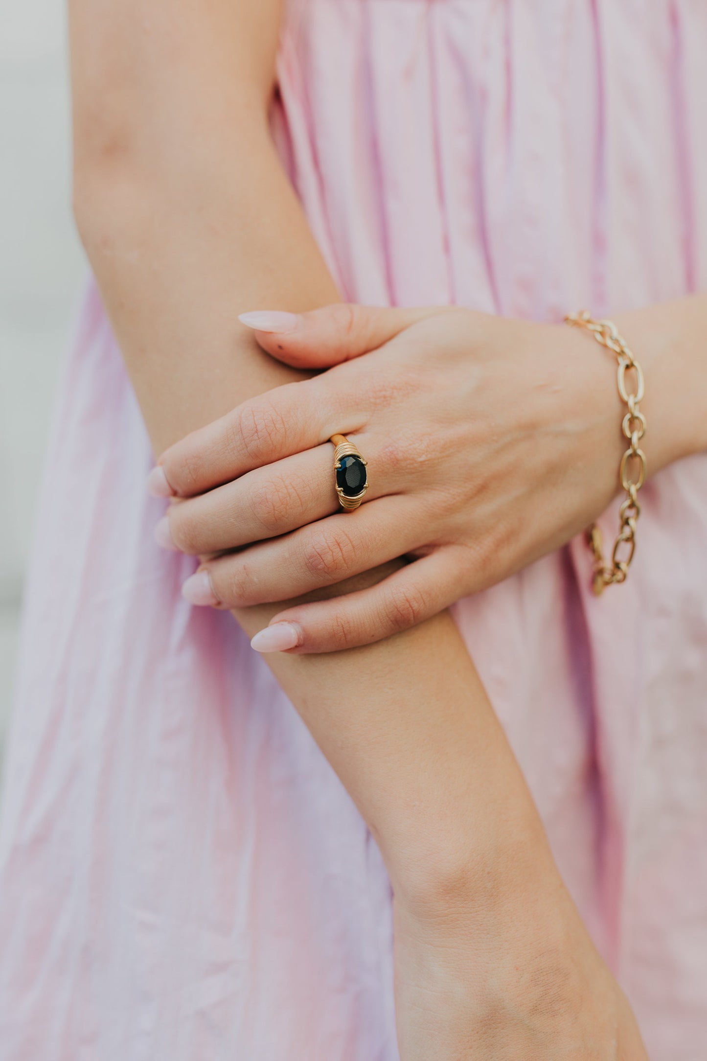 The Maddie Ring in Onyx