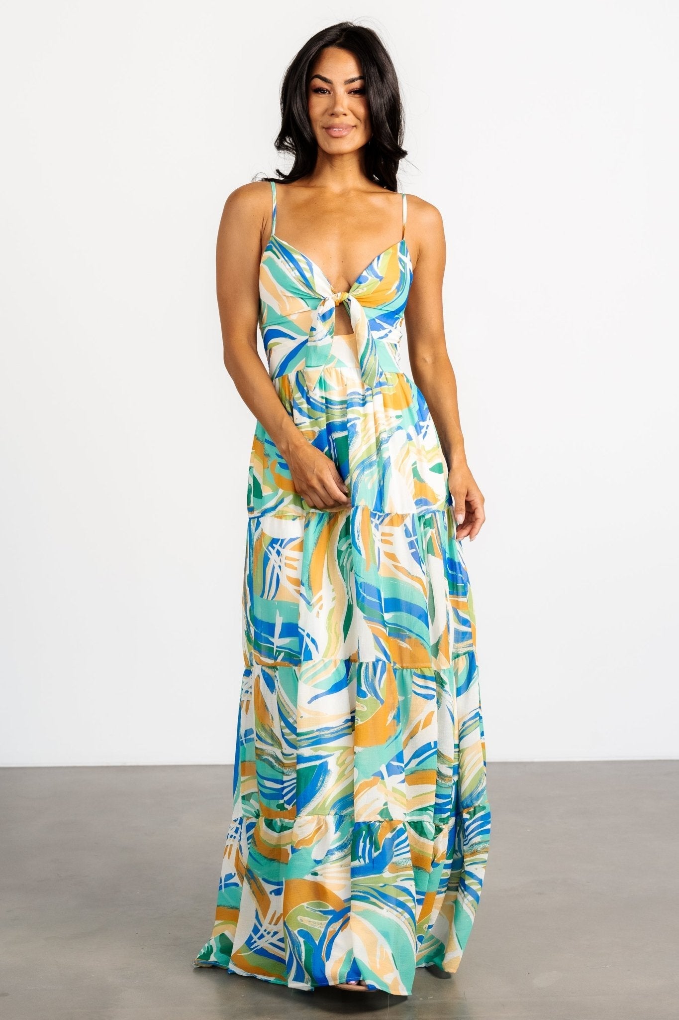 Alexis Maxi Dress | Blue Multi Print
