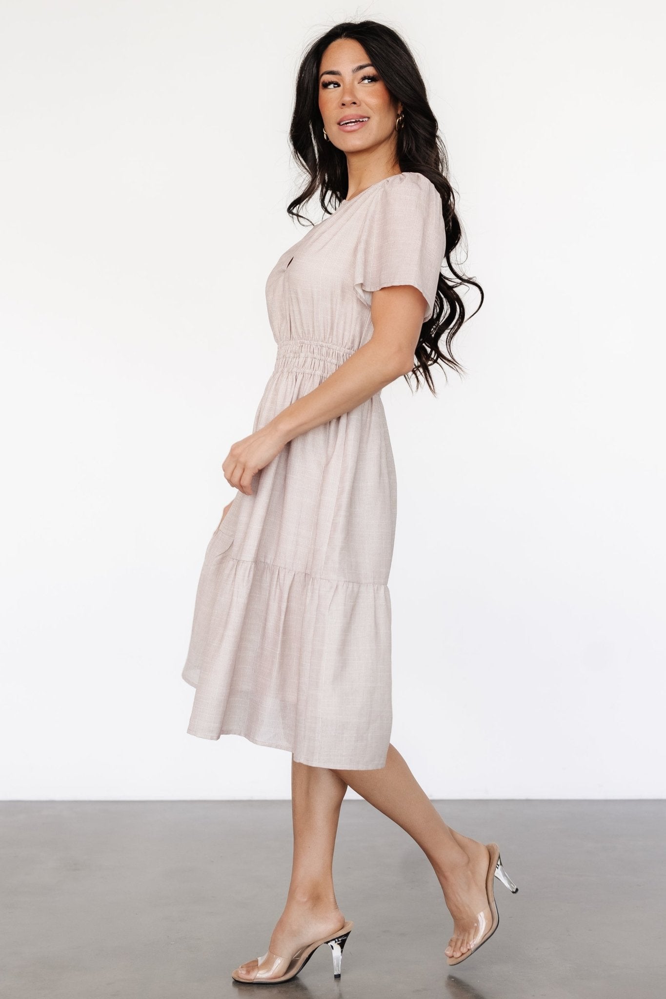 Dita Short Dress | Natural