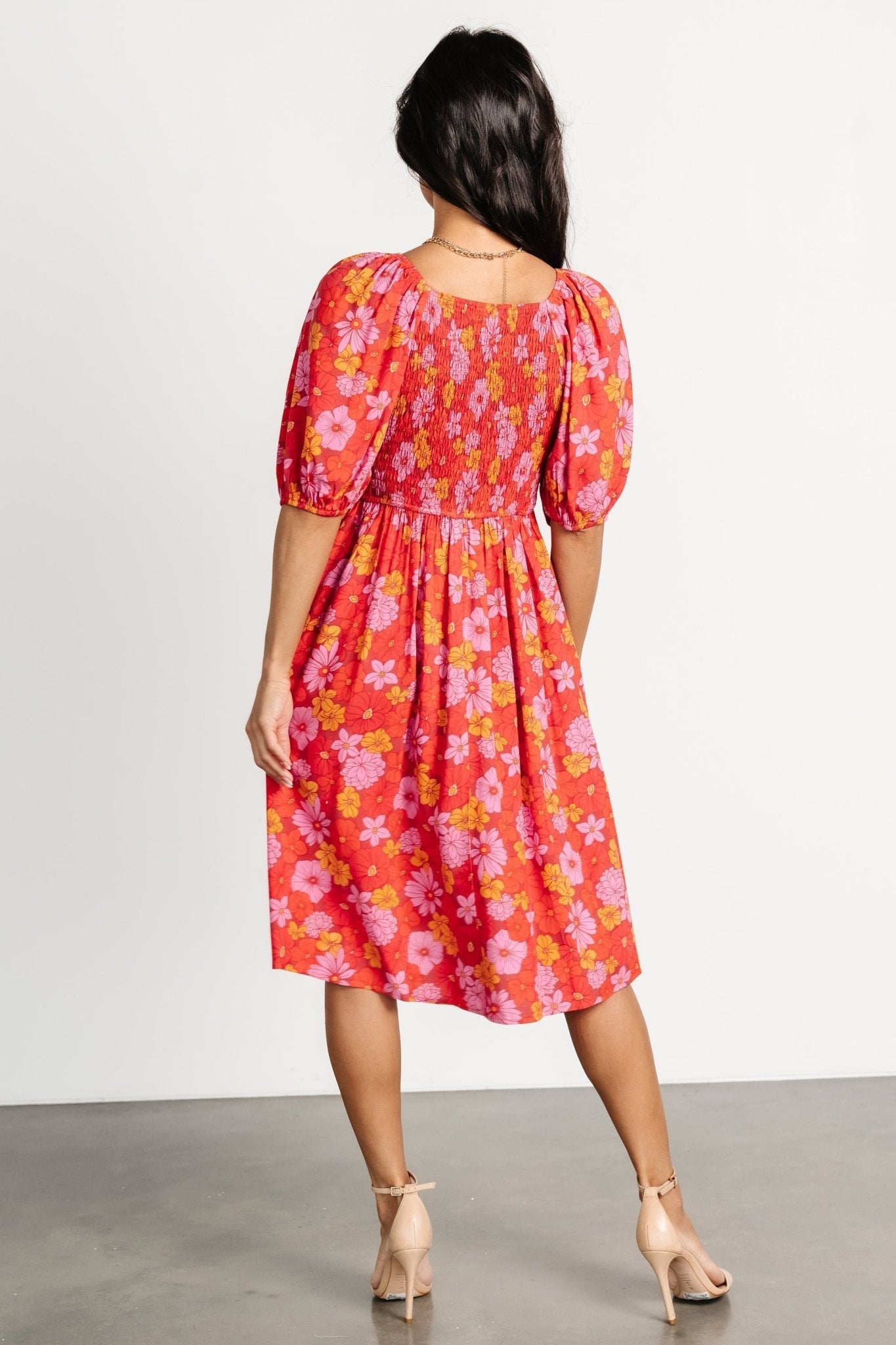 Gabbie Short Dress | Red Multi Floral