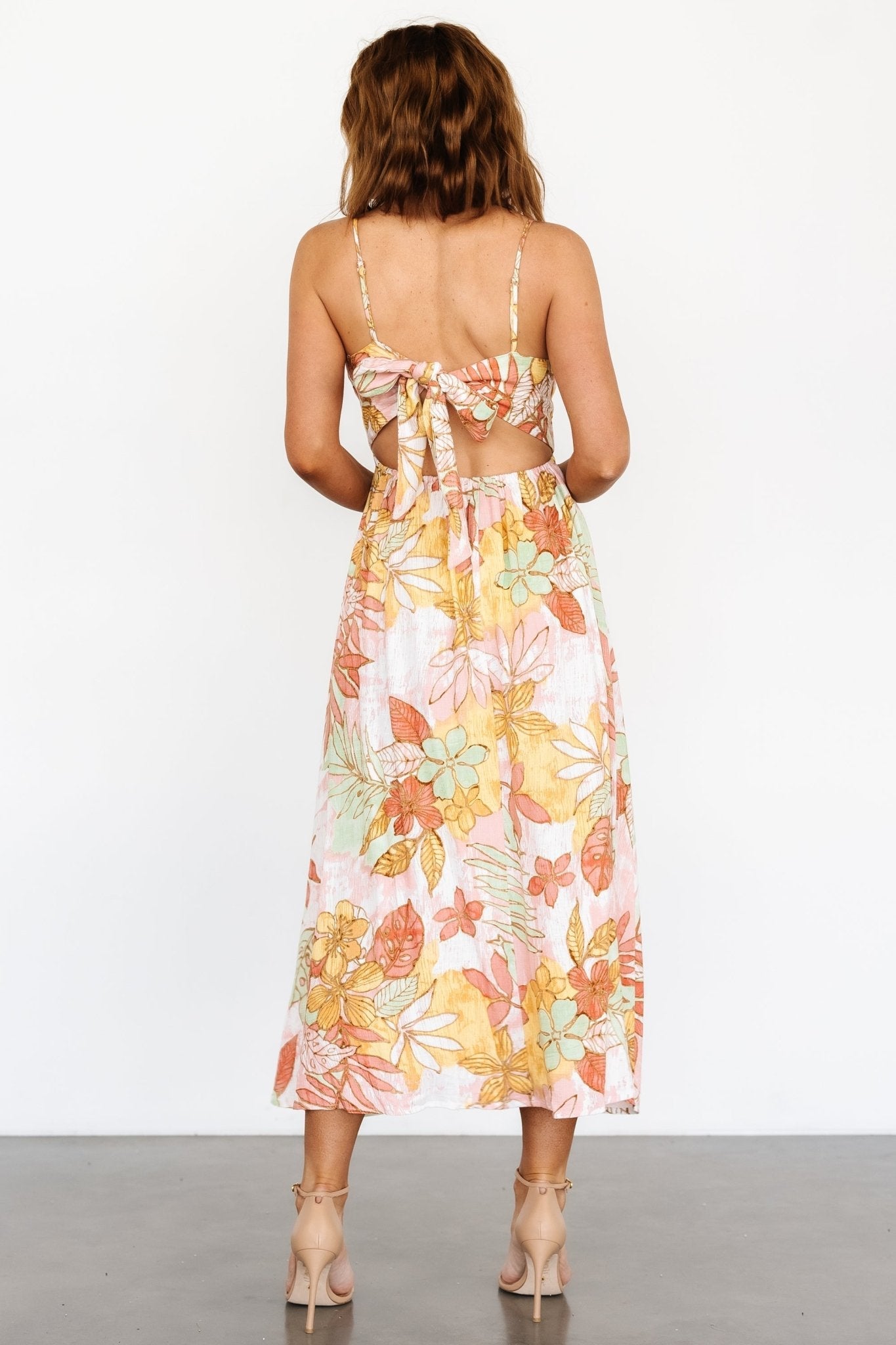Hilo Back Tie Maxi Dress | Multi
