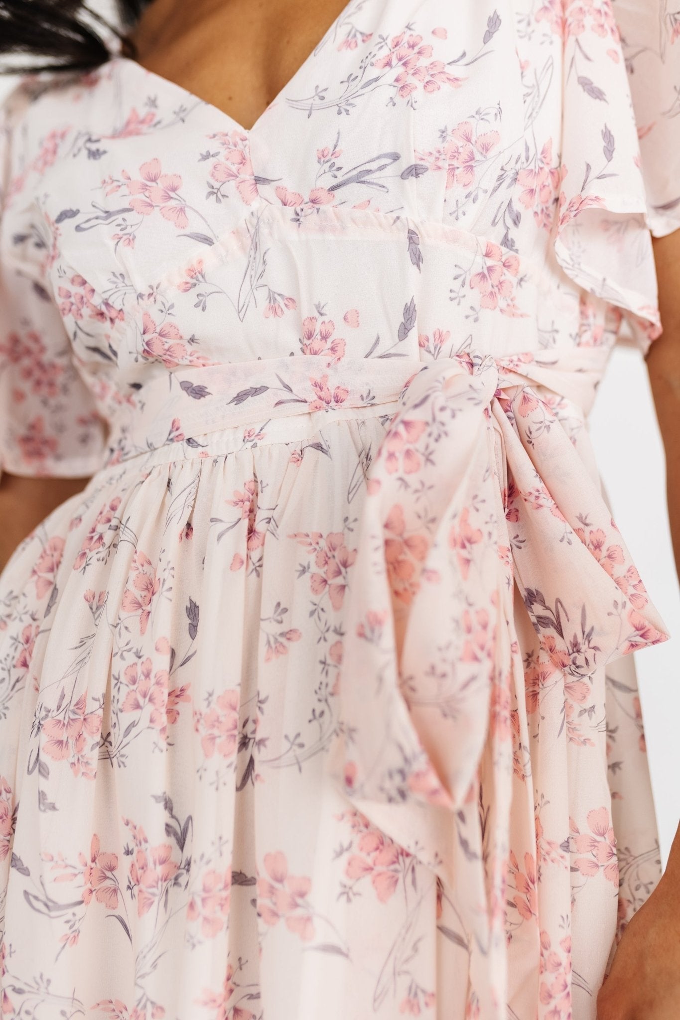 Iris Midi Dress | Blush Floral