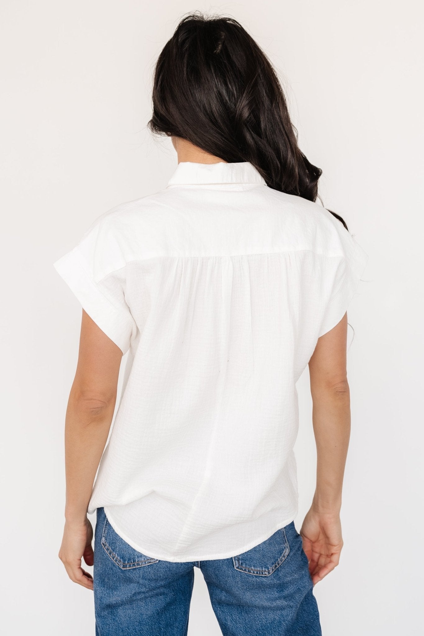 Jaye Button Top | Off White