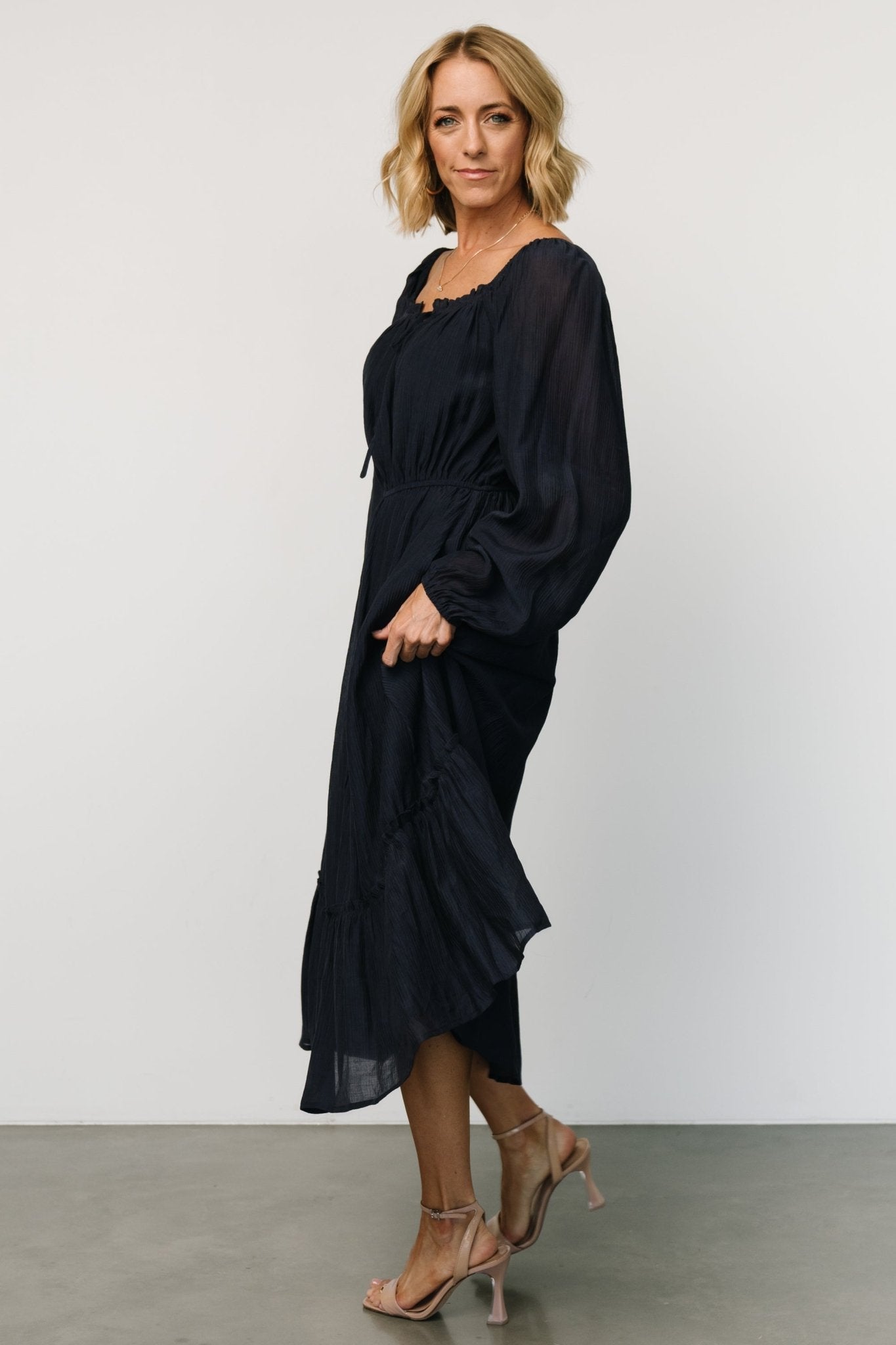 Joelle Midi Dress | Navy