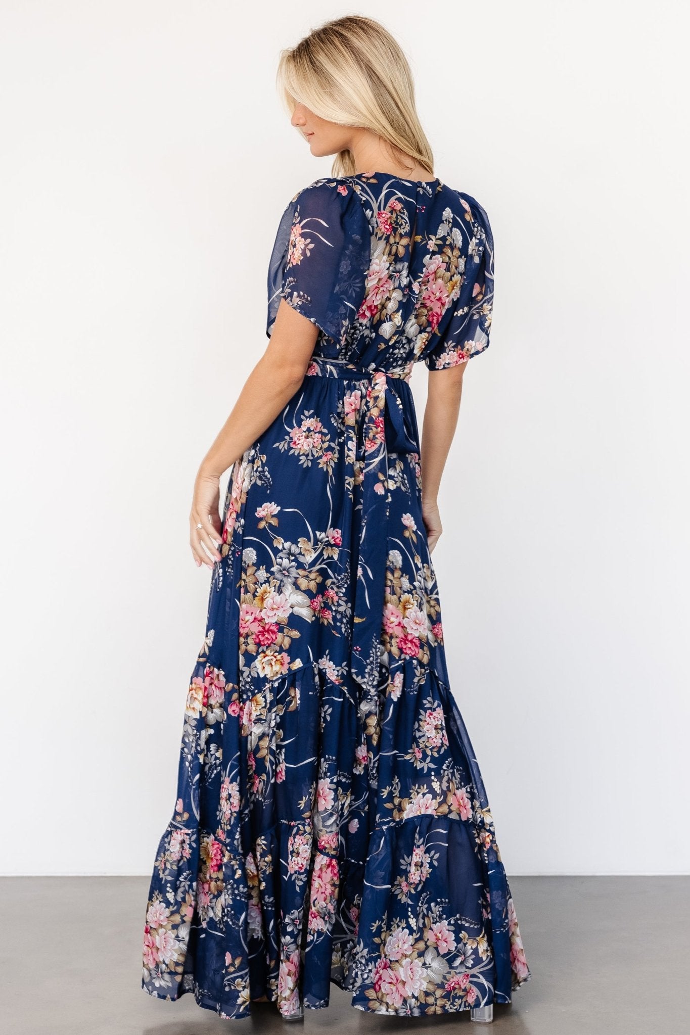Katherine Maxi Dress | Navy + Pink Floral