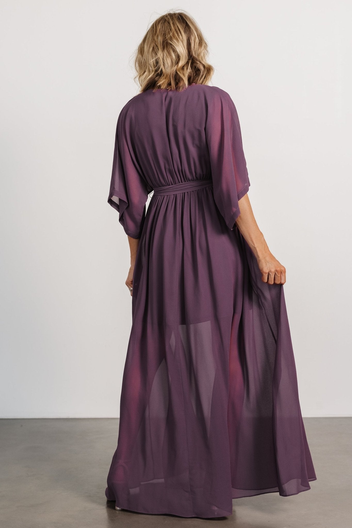 Kia Kimono Maxi Dress | Vintage Plum