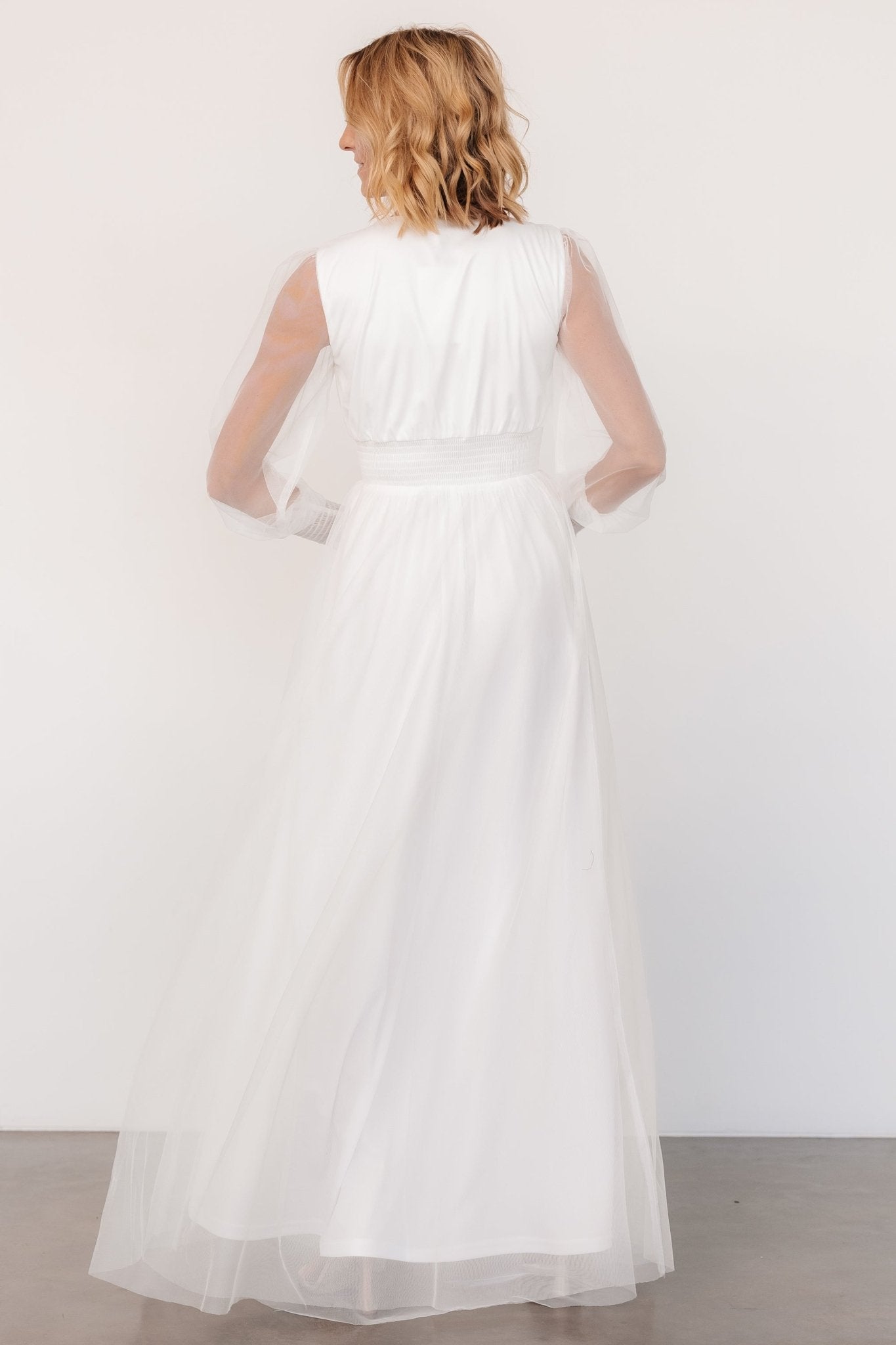 Layla Tulle Maxi Dress | White