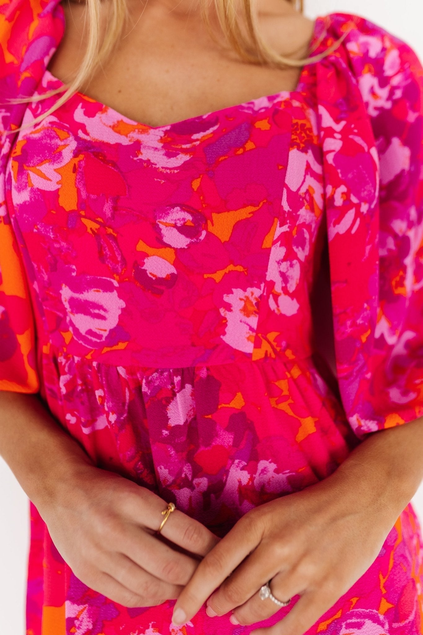 Levy Sweetheart Mini Dress | Fuchsia Multi