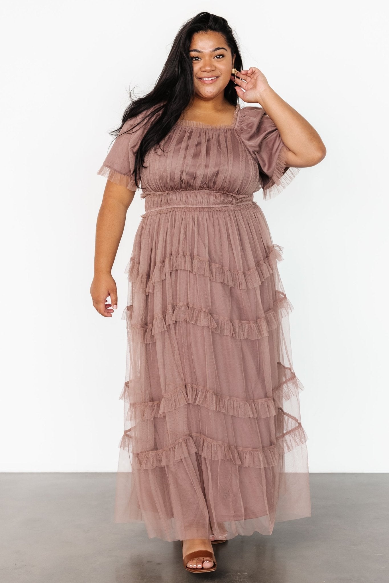 Magdalena Tulle Maxi Dress | Mink