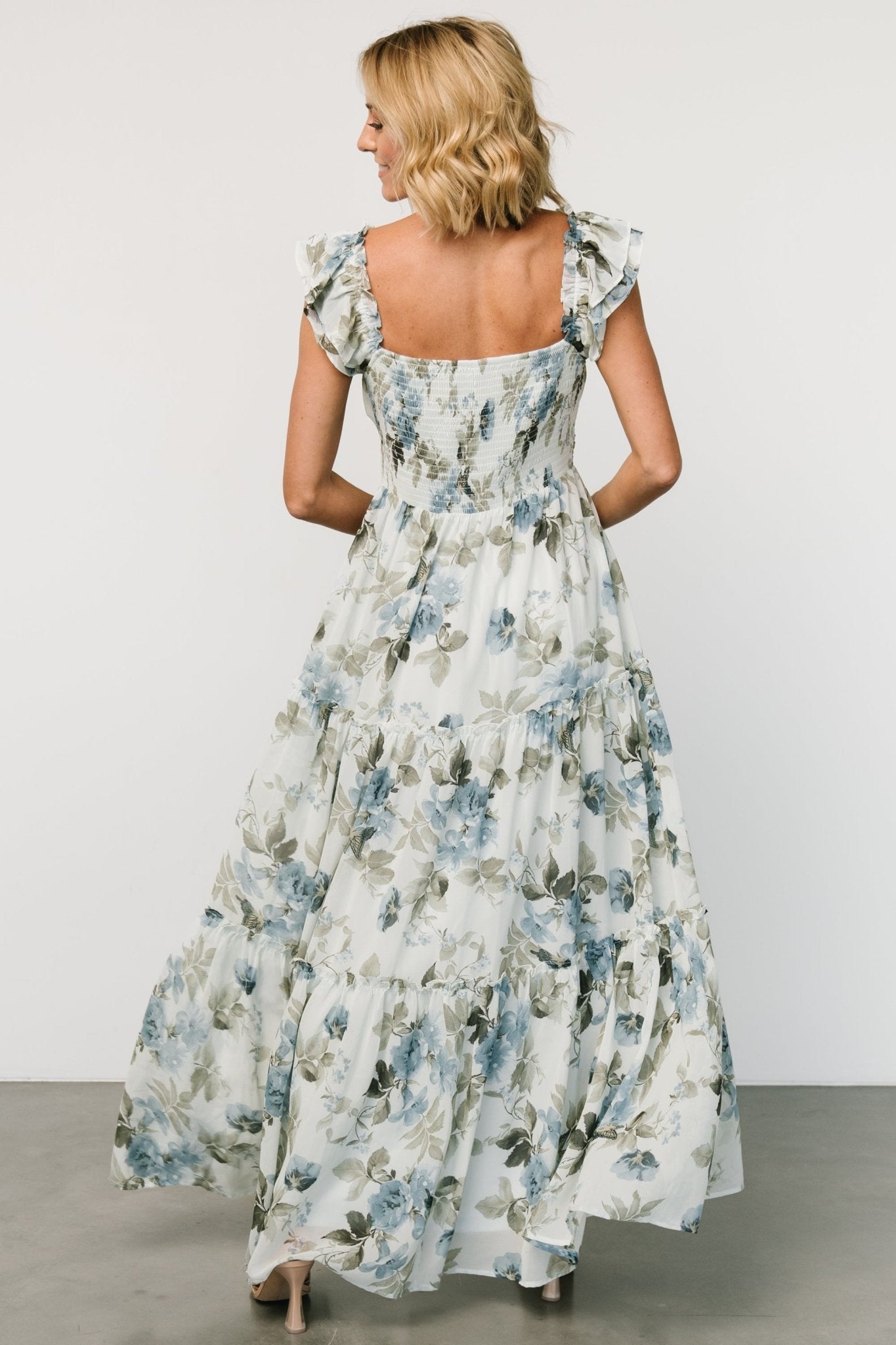 Martina Maxi Dress | Light Blue Floral