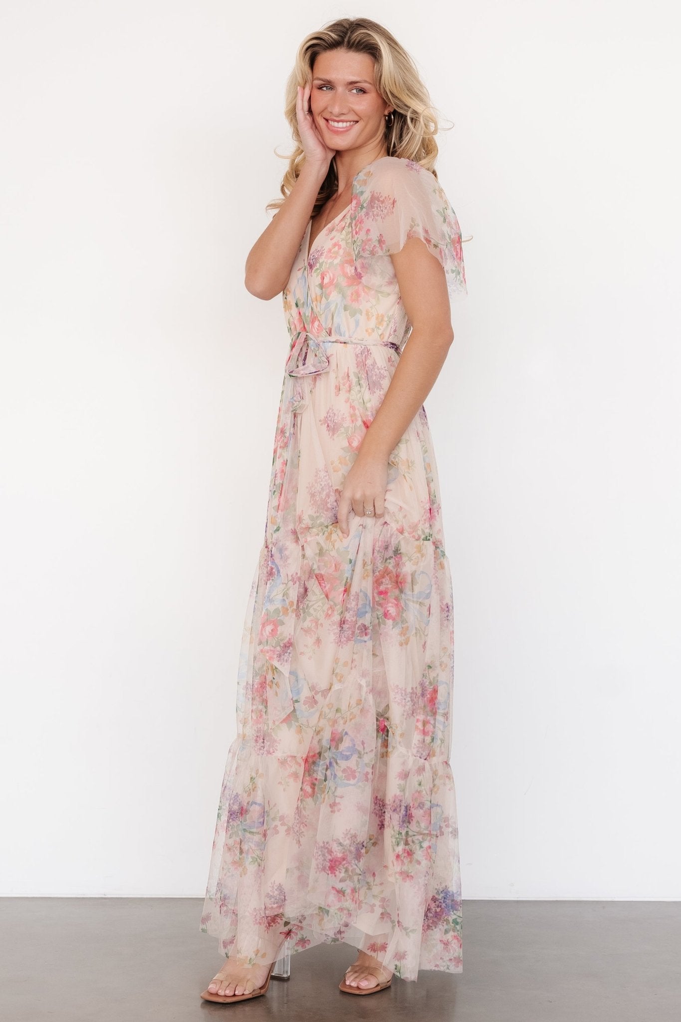 Nicola Tulle Maxi Dress | Romantic Floral