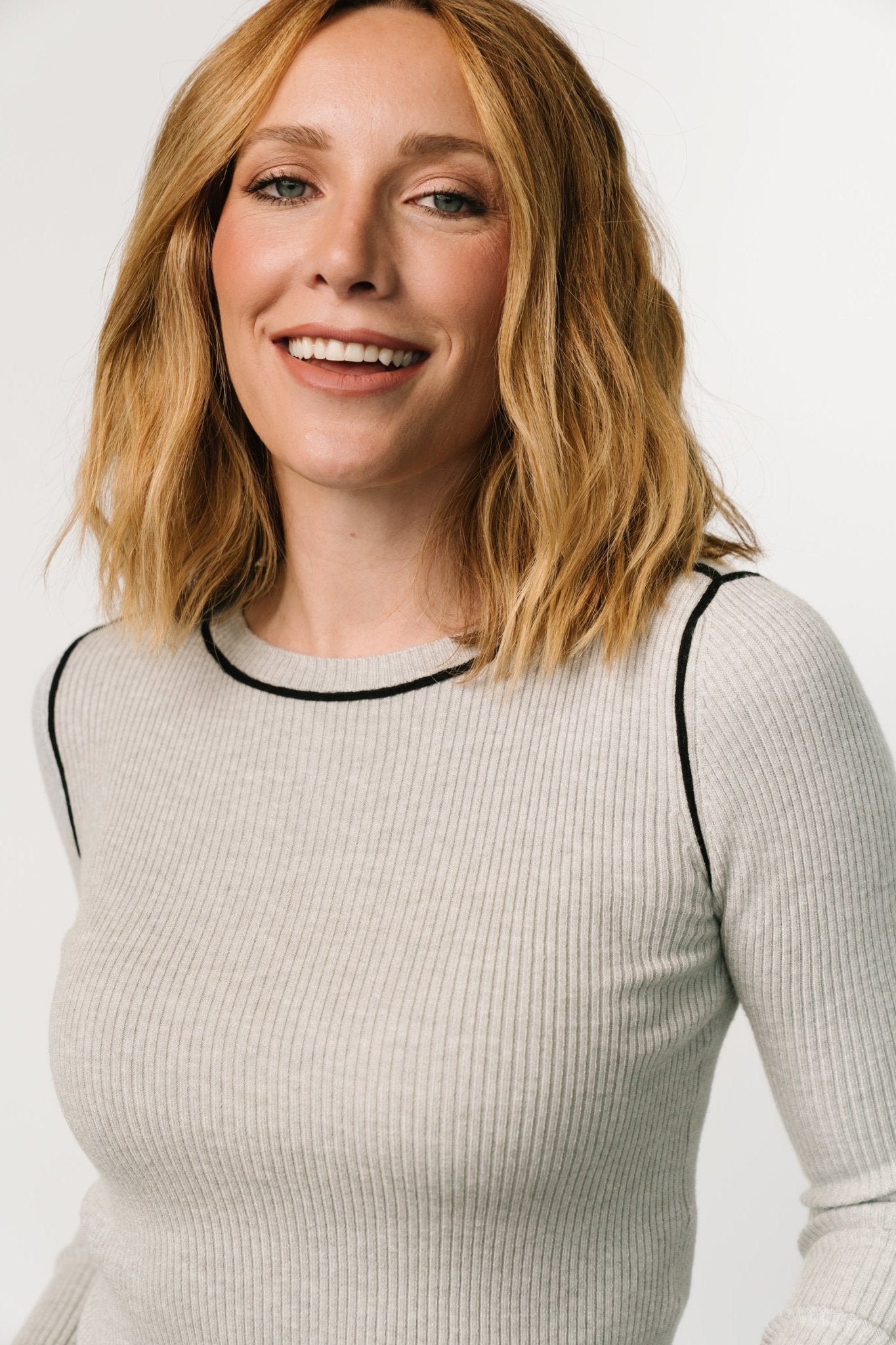 Quinlan Ribbed Top | Gray