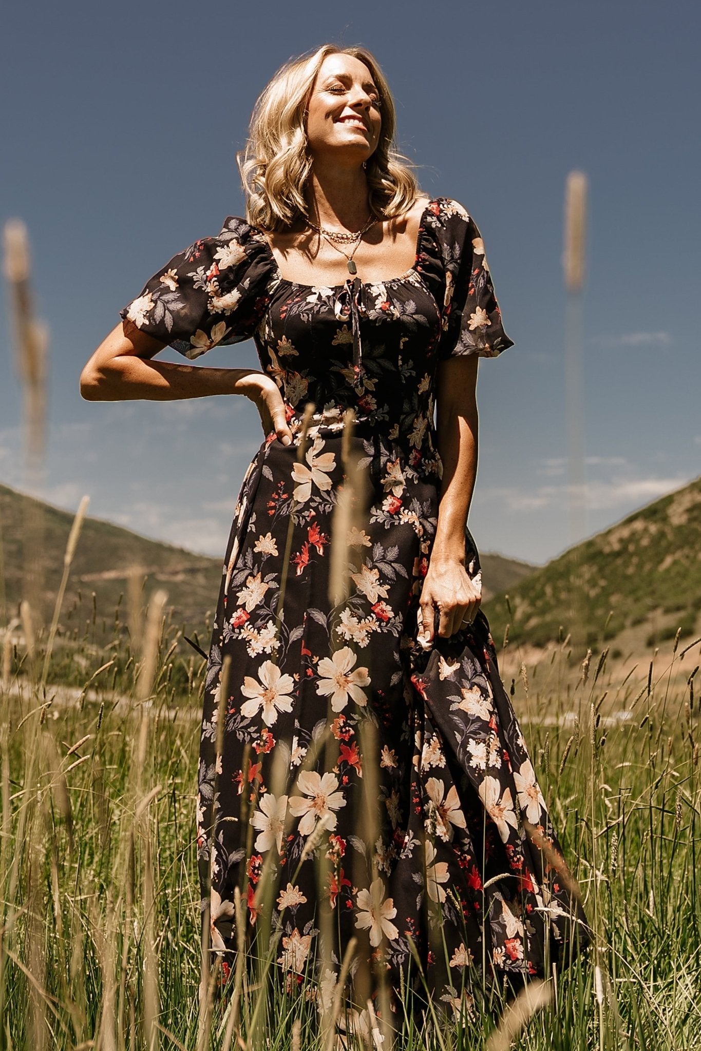 Raelynn Maxi Dress | Black Floral