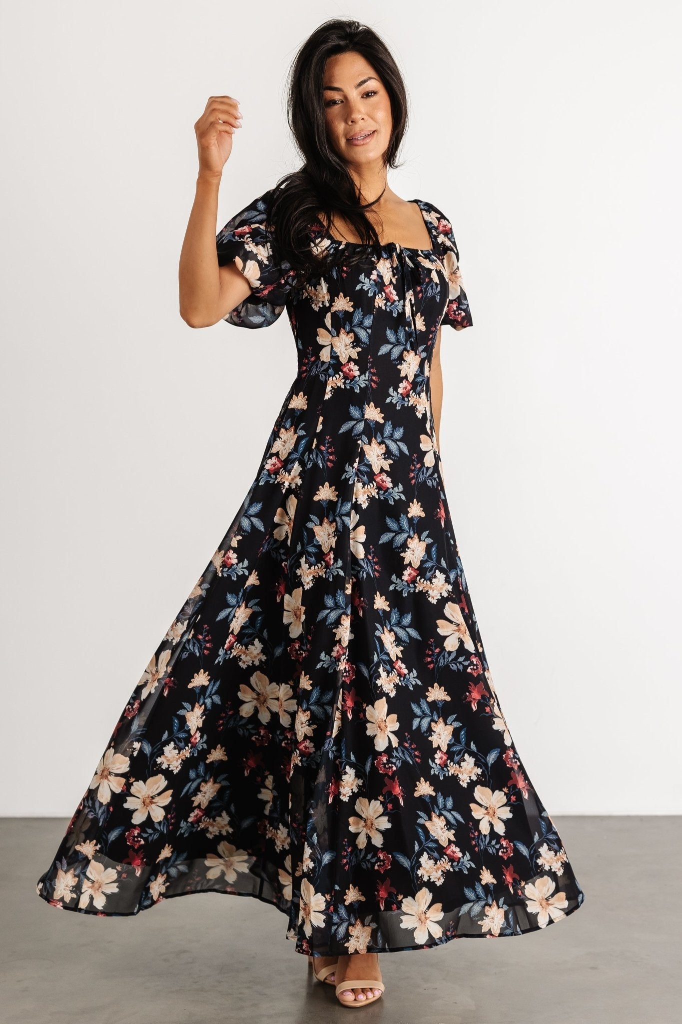 Raelynn Maxi Dress | Black Floral