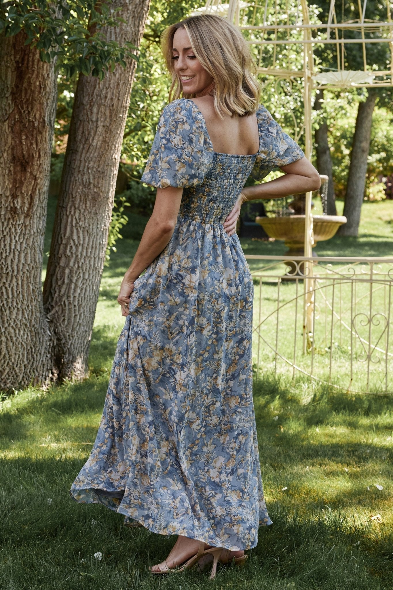 Raelynn Maxi Dress | Dusty Blue Floral
