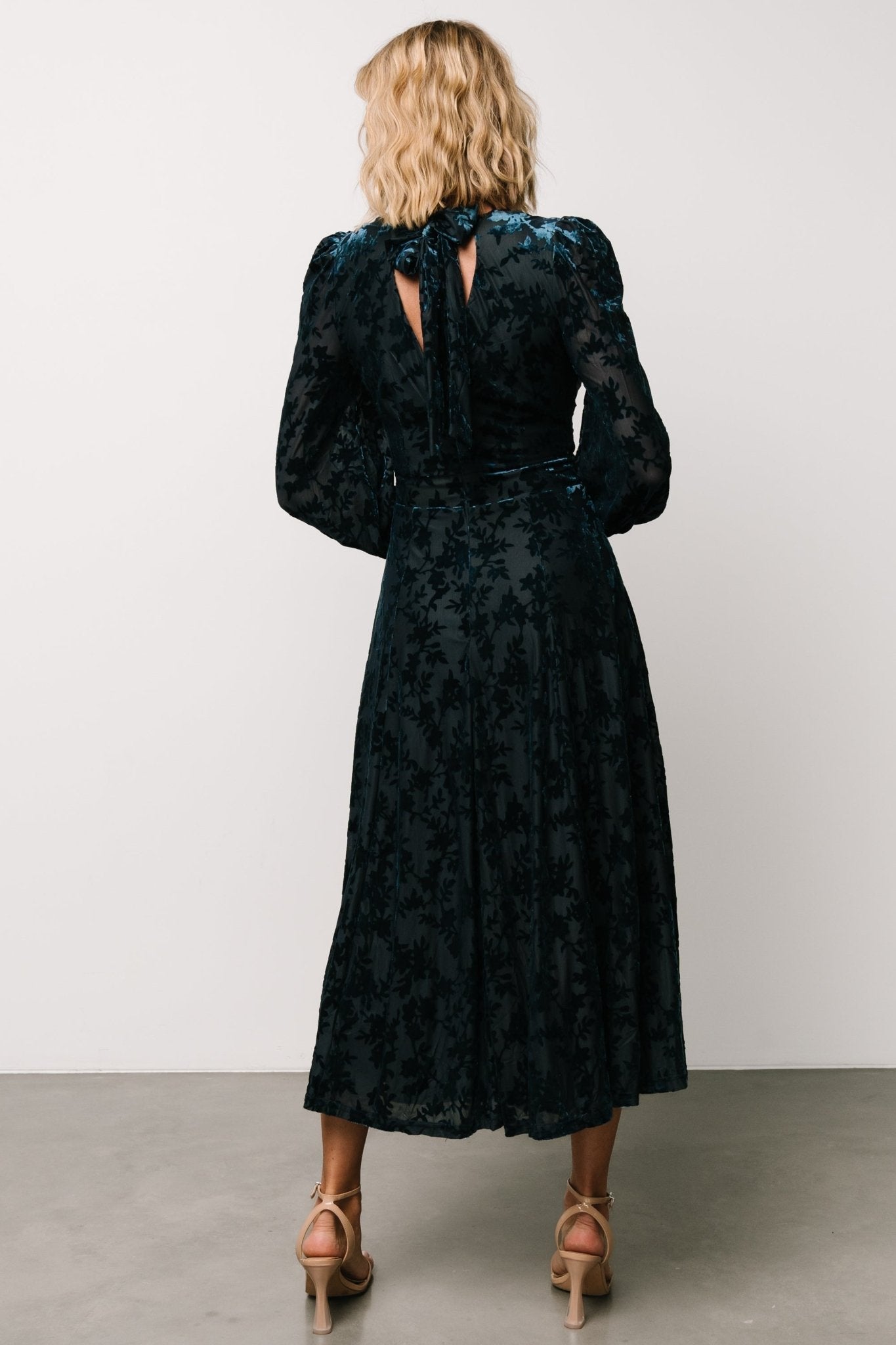 Savi Tie Back Dress | Deep Teal