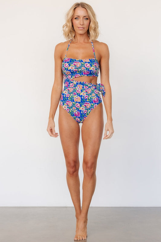 Trieste One Piece | Blue + Multi Floral