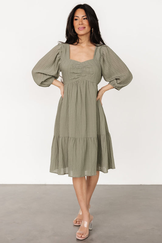 Vaeda Midi Dress | Olive