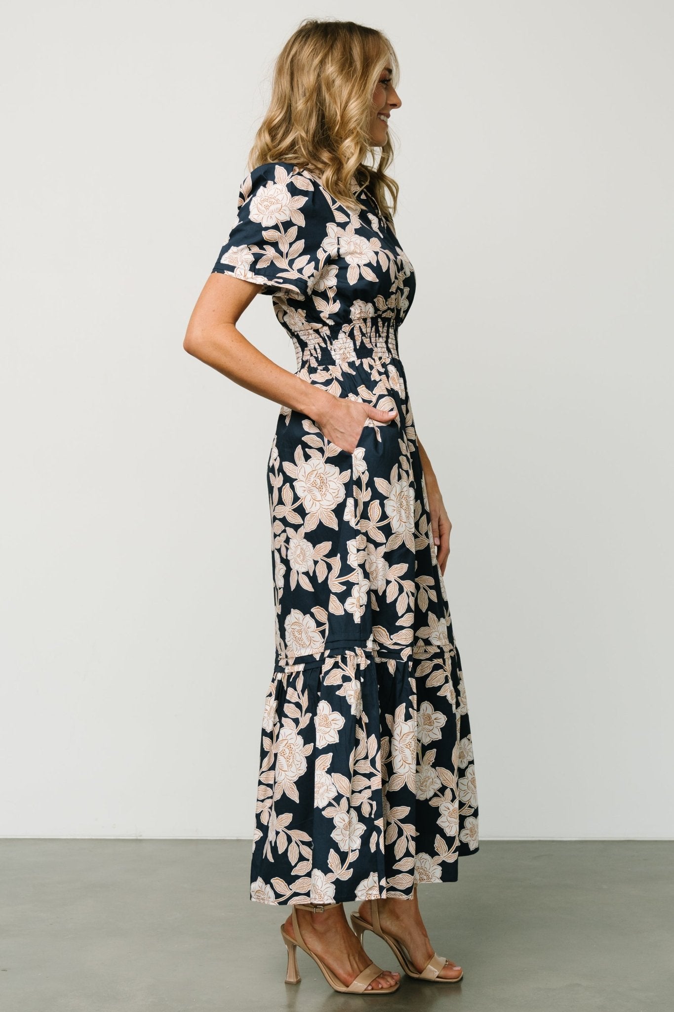 Vera Maxi Dress | Navy Floral