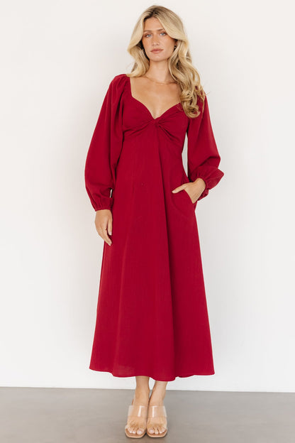 Rosalie Back Tie Dress | Scarlet