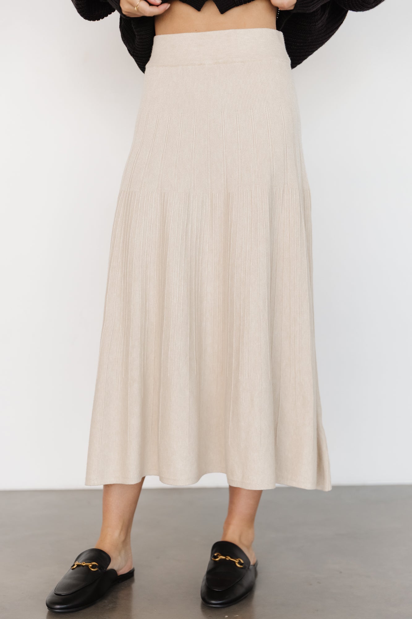 Carynn Knit Midi Skirt | Natural
