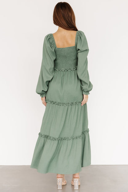 Britta Maxi Dress | Dark Sage