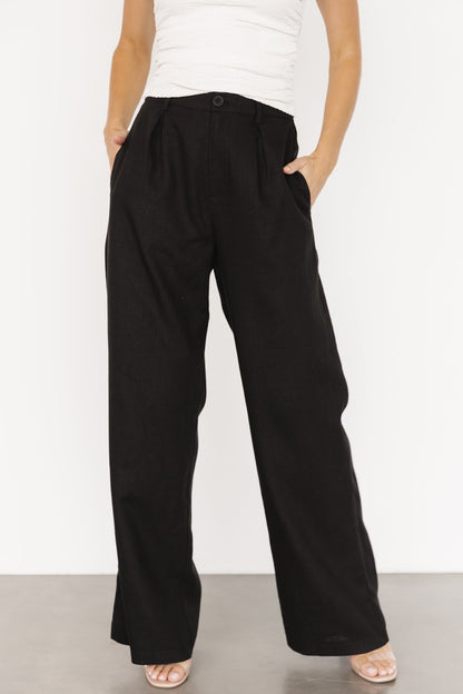 Malin Wide Leg Pants | Black