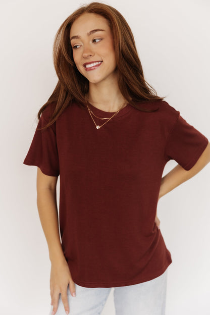 Elliot Relaxed Tee | Dark Rust