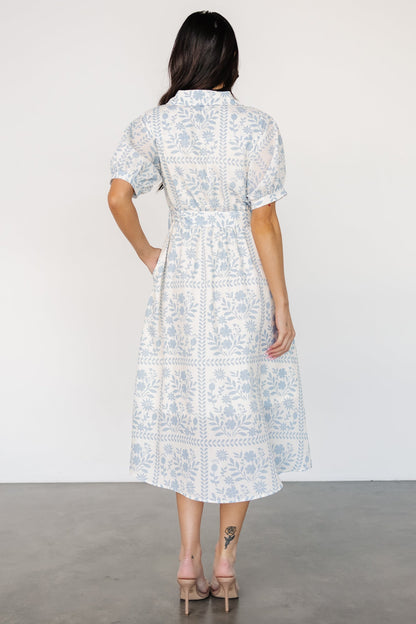 Jamila Midi Dress | Light Blue Floral