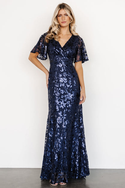 Esme Sequin Dress | Navy