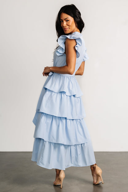 Chrysanthi Tiered Dress | Light Blue