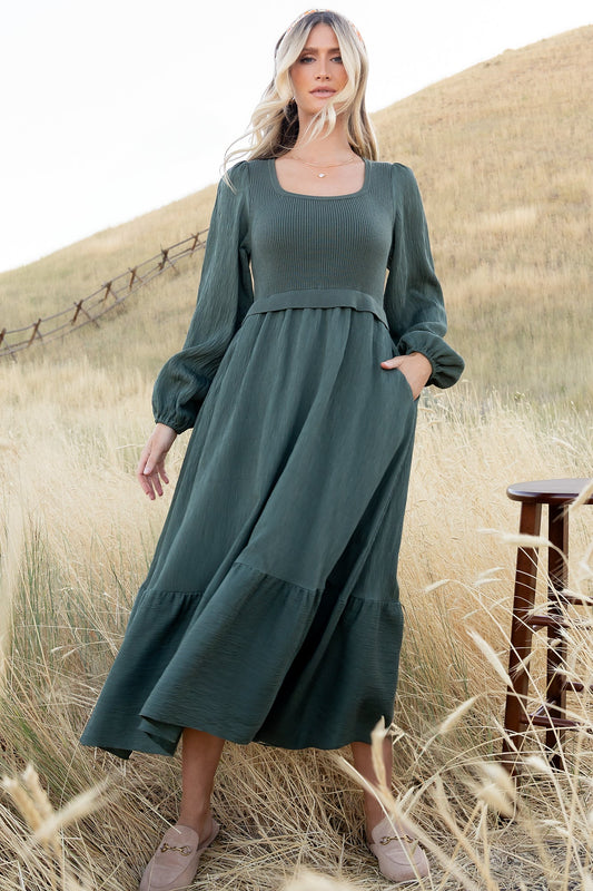 Alva Sweater Dress | Dusty Green