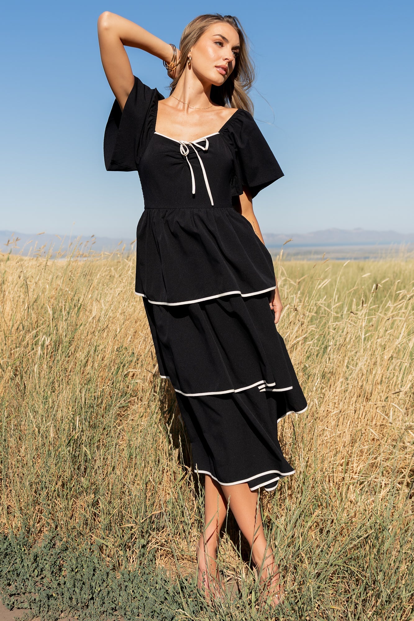 Madrid Tiered Dress | Black