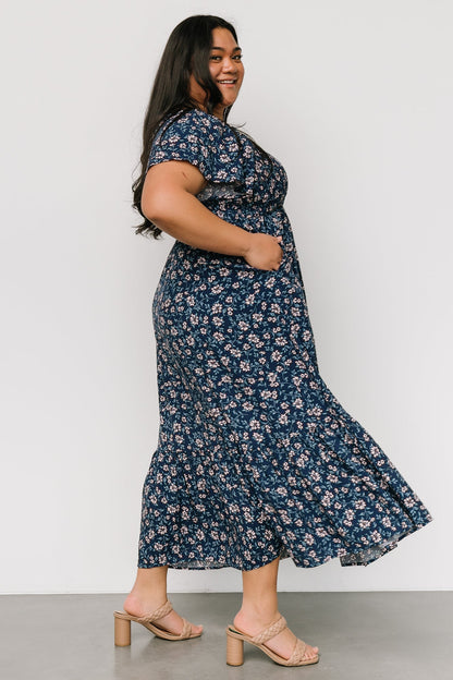 Joanie Smocked Dress | Blue Floral