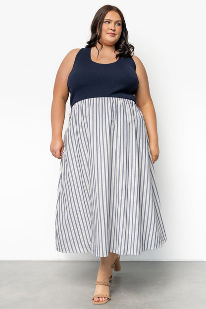 Marbella Tank Dress | Navy Stripe