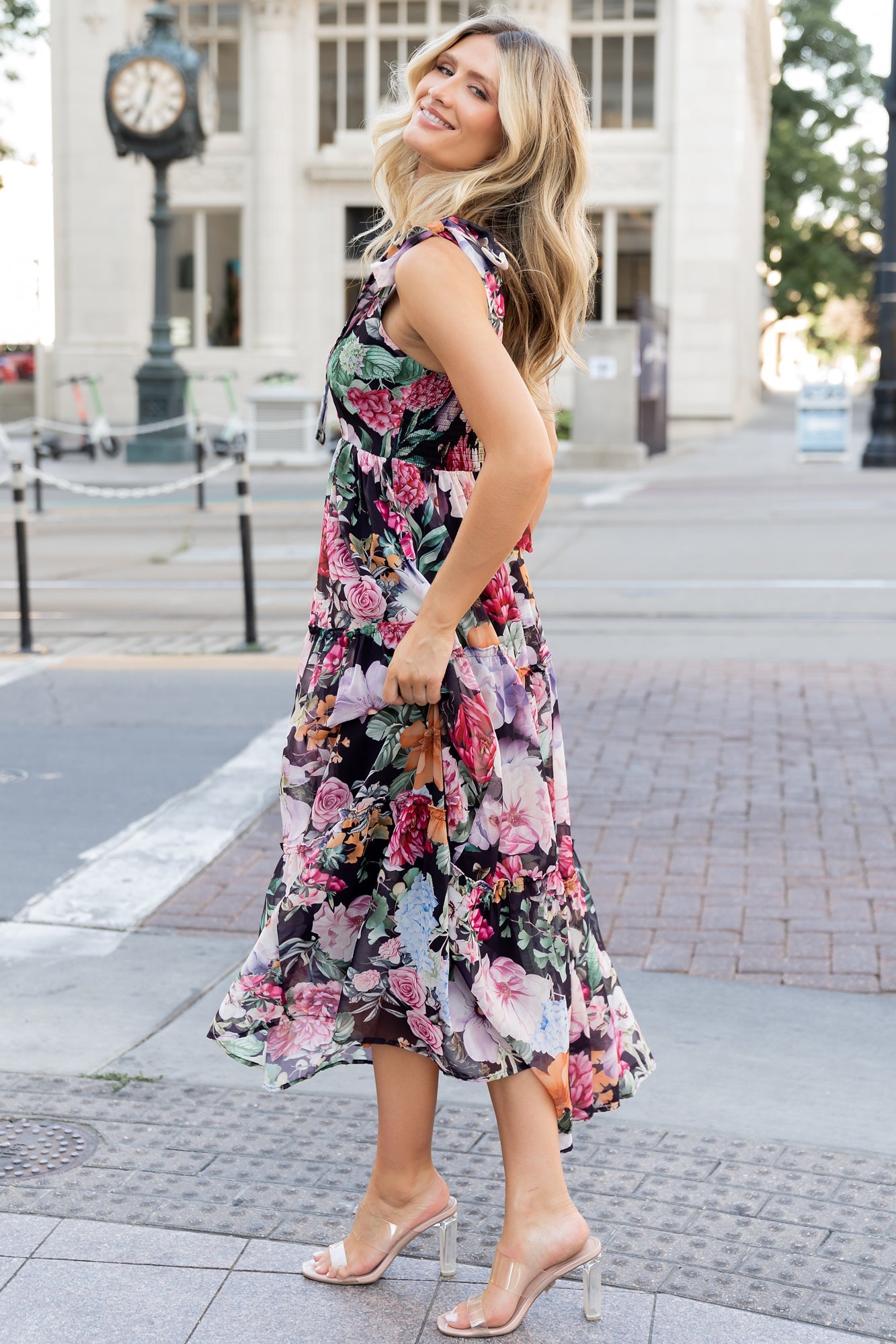 Anita Maxi Dress | Black Multi Floral