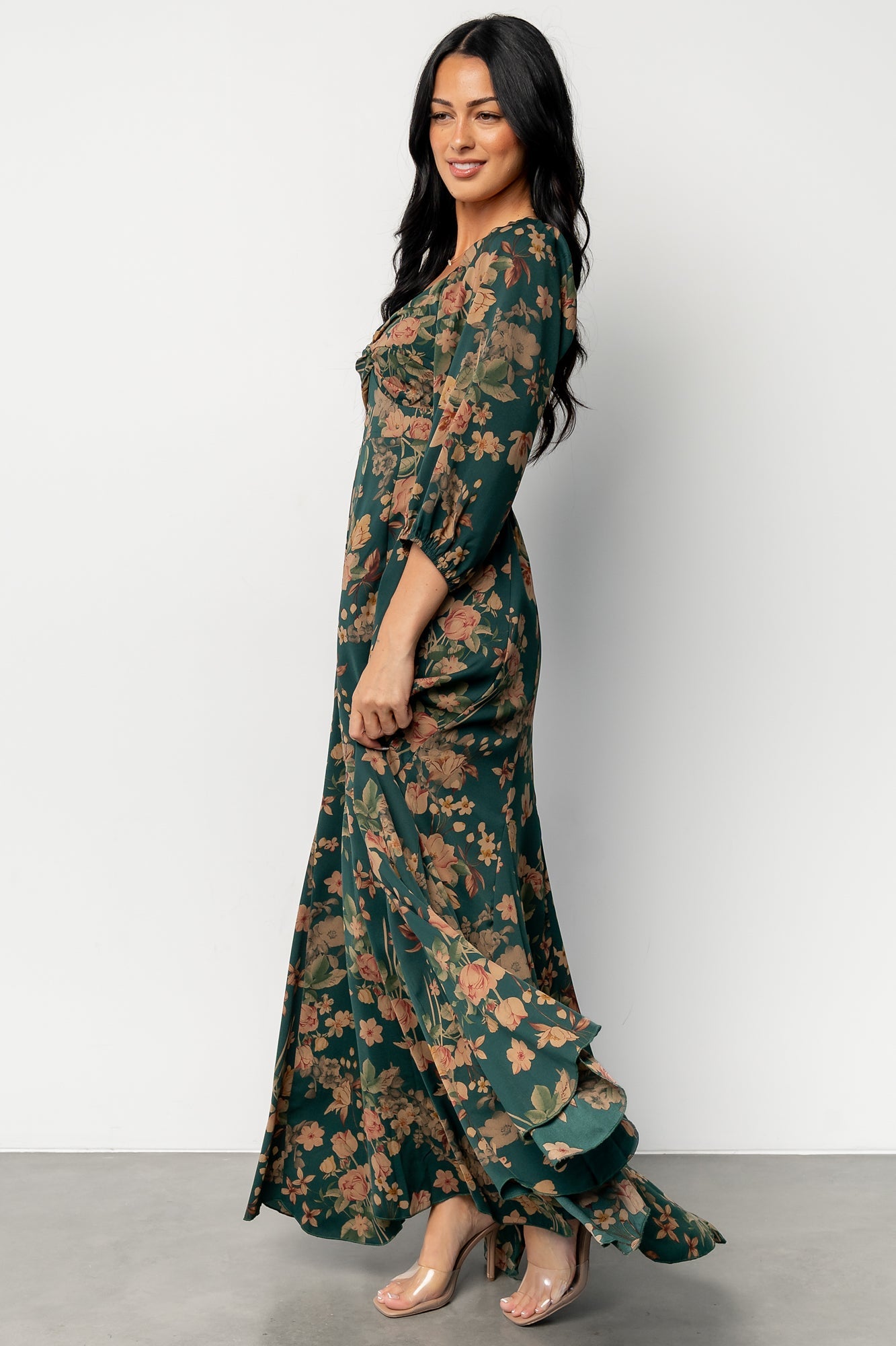 Liesel Maxi Dress | Green + Copper Floral