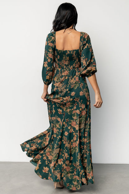 Liesel Maxi Dress | Green + Copper Floral