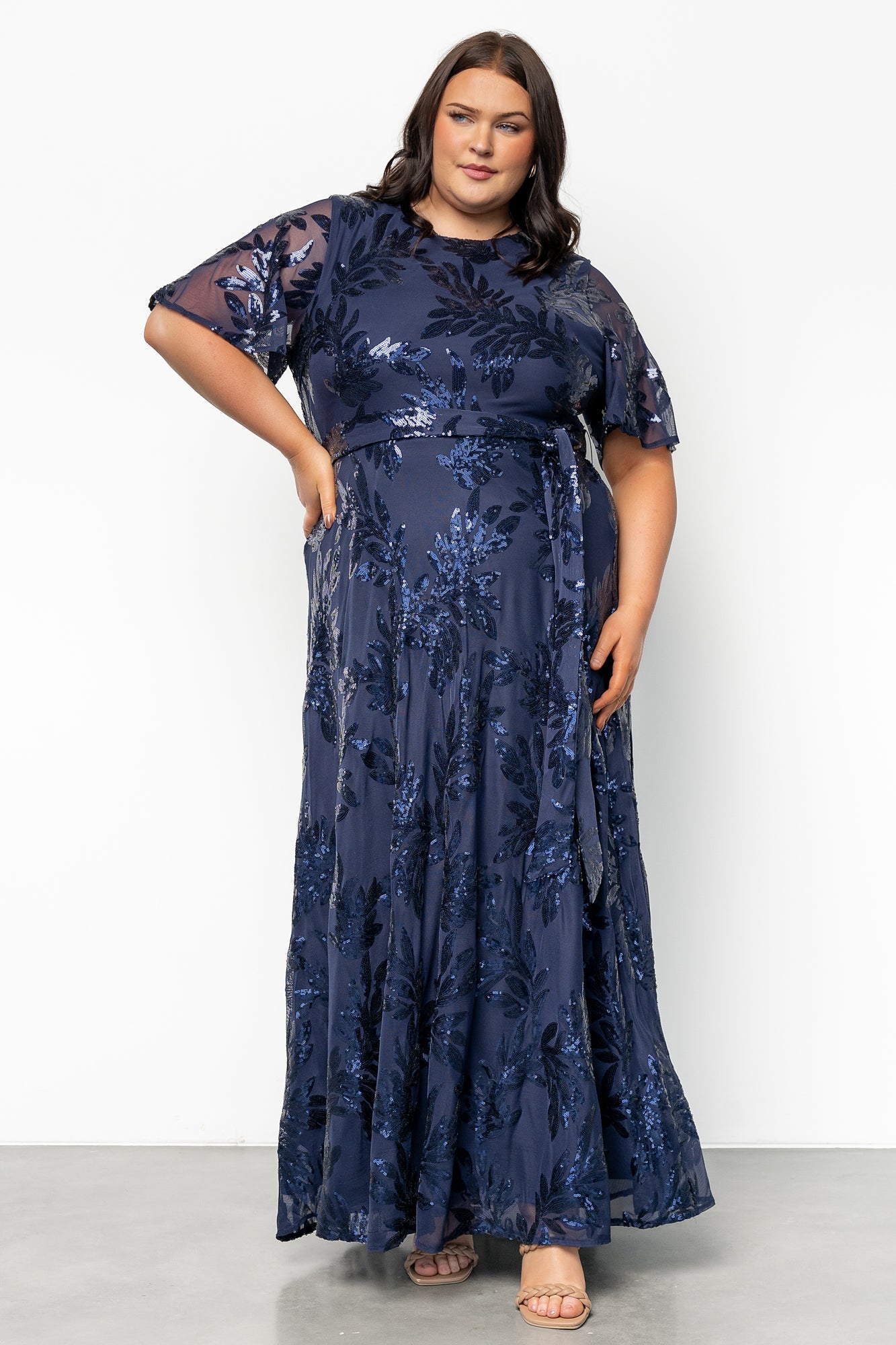 Muse Sequin Maxi Dress | Navy
