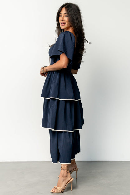 Madrid Tiered Dress | Navy