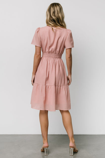 Dita Short Dress | Blush
