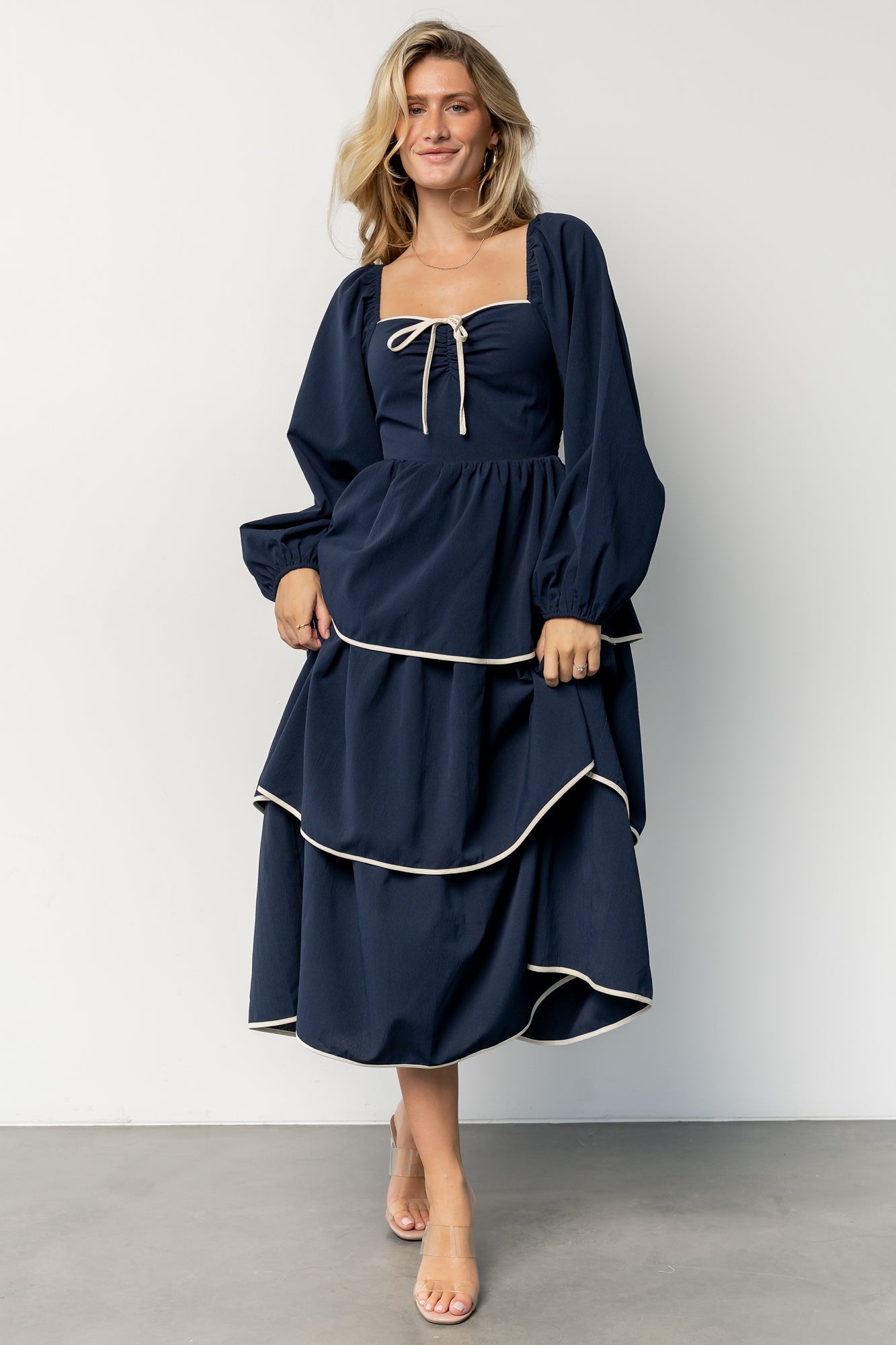 Barcelona Tiered Dress | Navy
