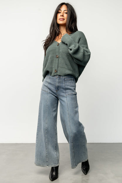 Gracie Knit Cardigan | Winter Green